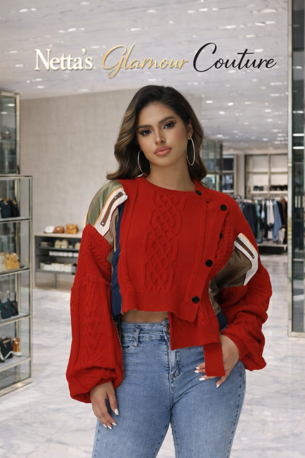 Knock em out Sweater Red