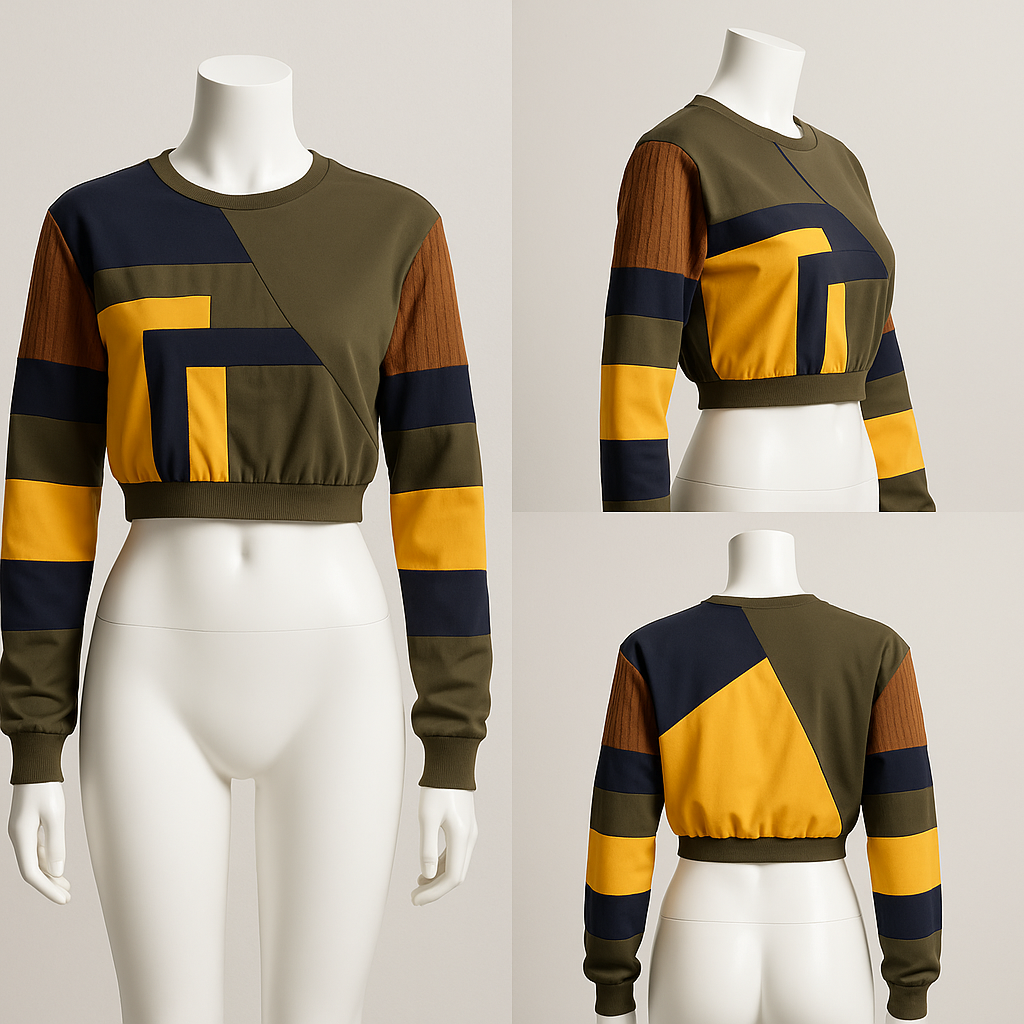 Patches Crop sweater