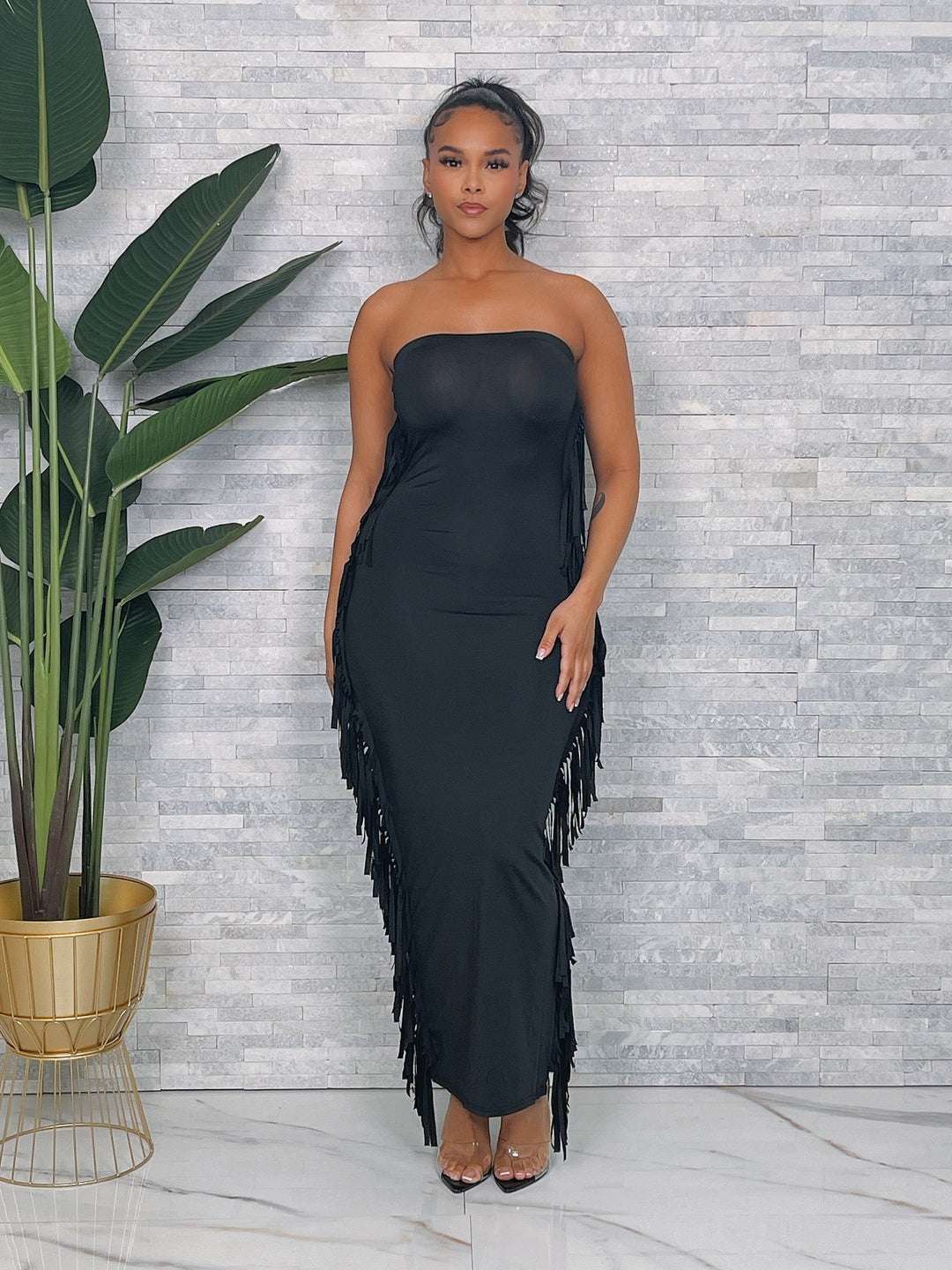 Fringe sides Halter Dress 39 $ Dresses Dresses Nettas Glamour Couture Nettas Glamour Couture