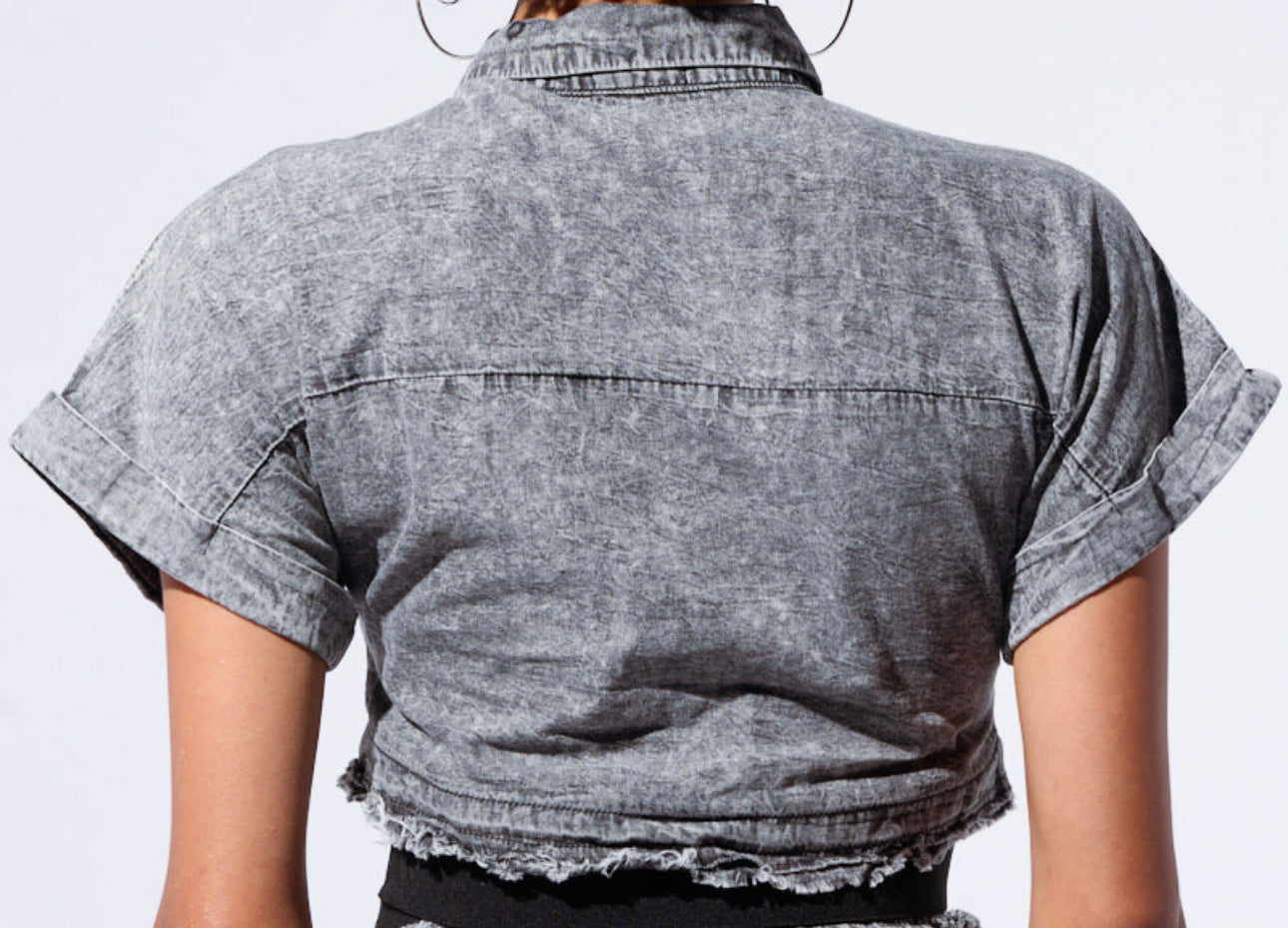 Stone Washed Crop Top