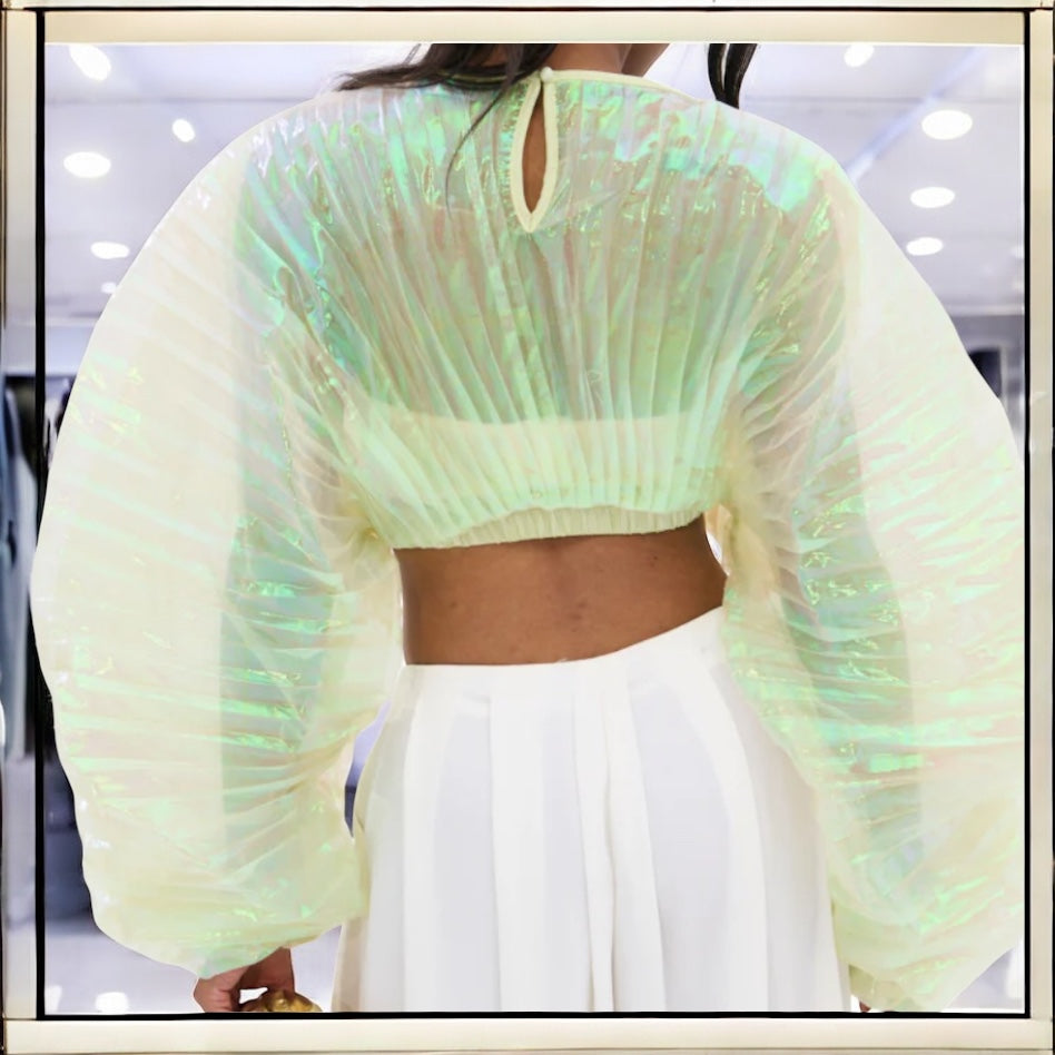Lemon Lime Diamond Crop Top