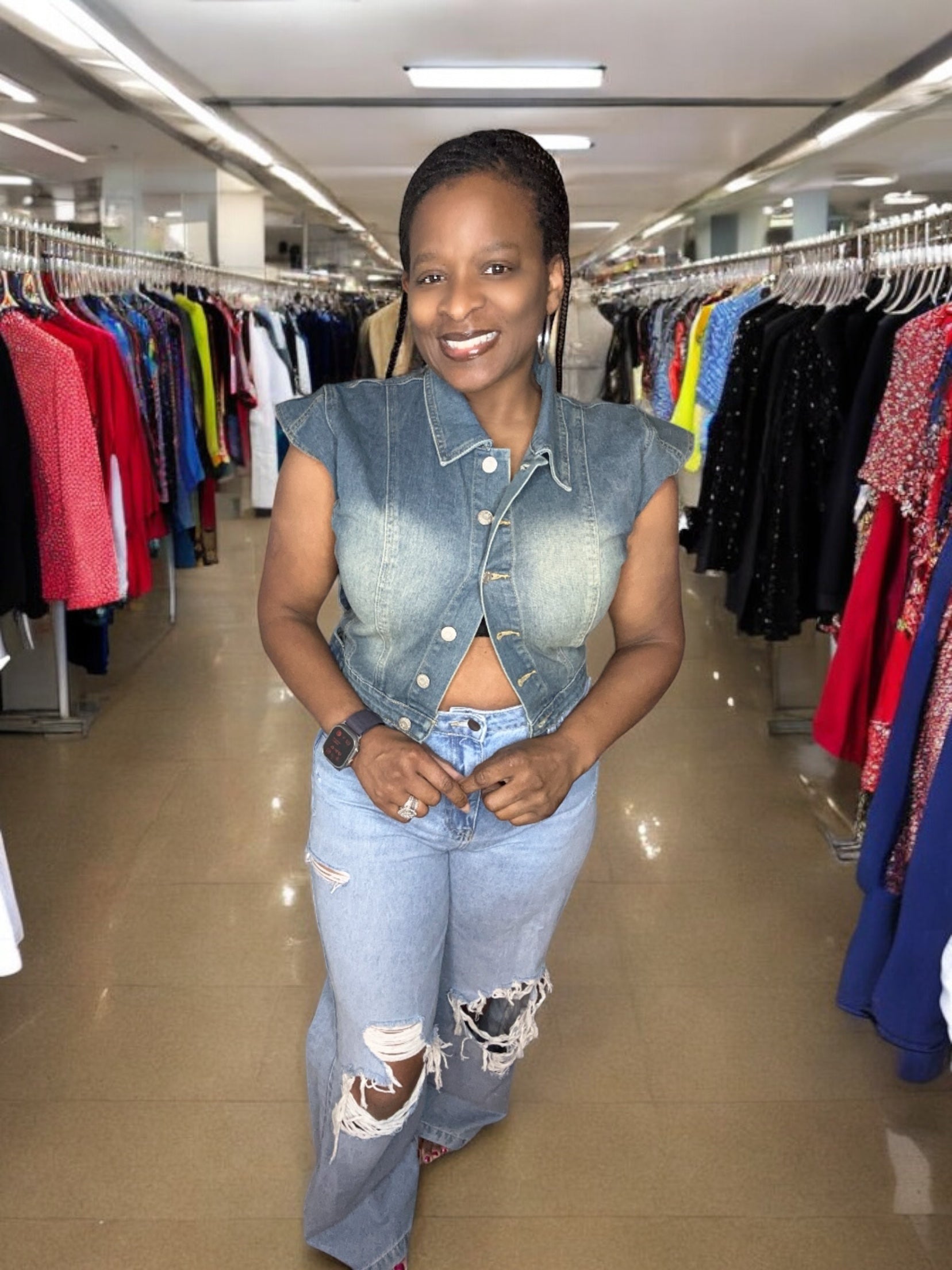 Stay uttoned Up Jean Top