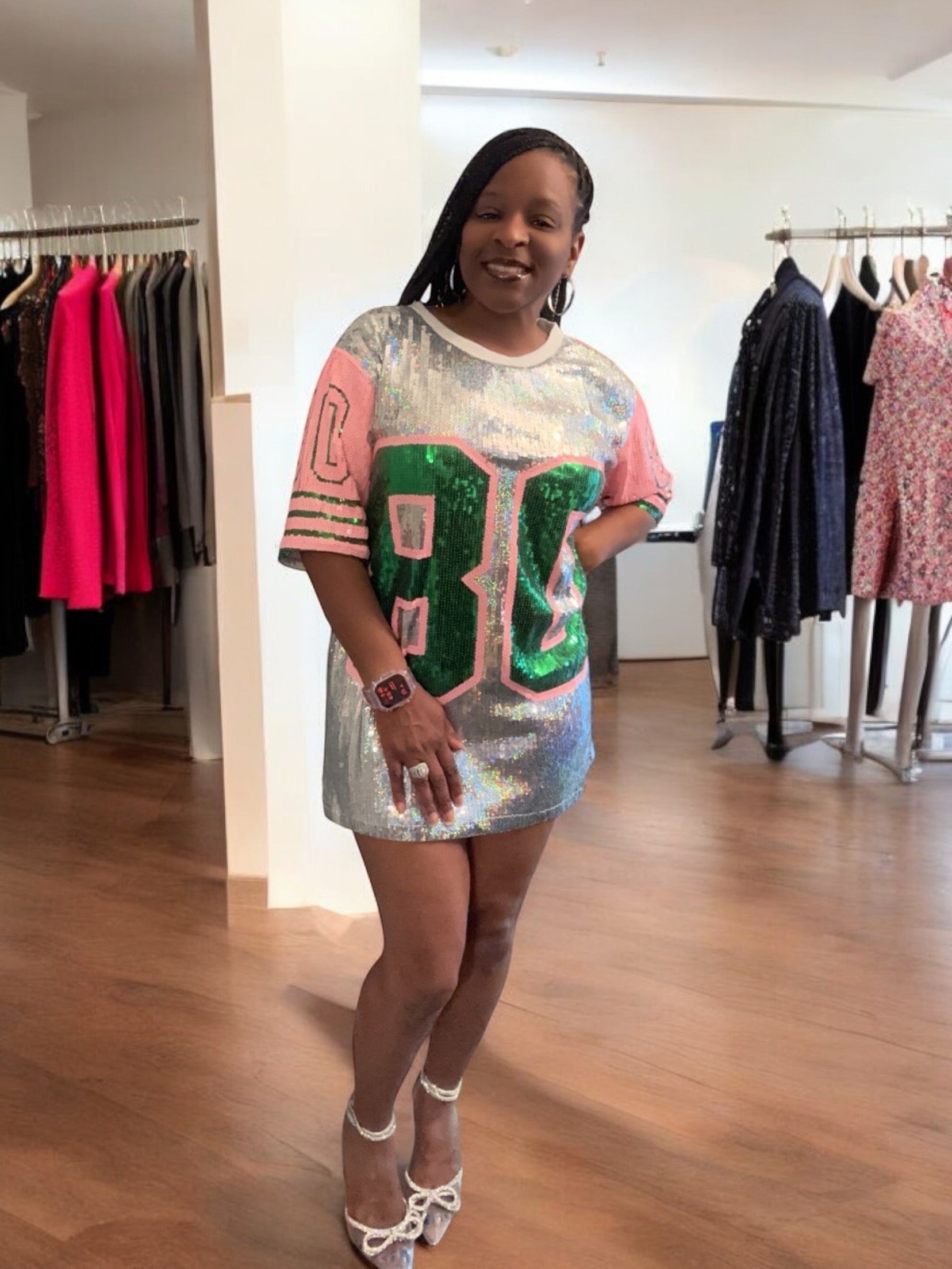 Silver Lighting Sequin Dress