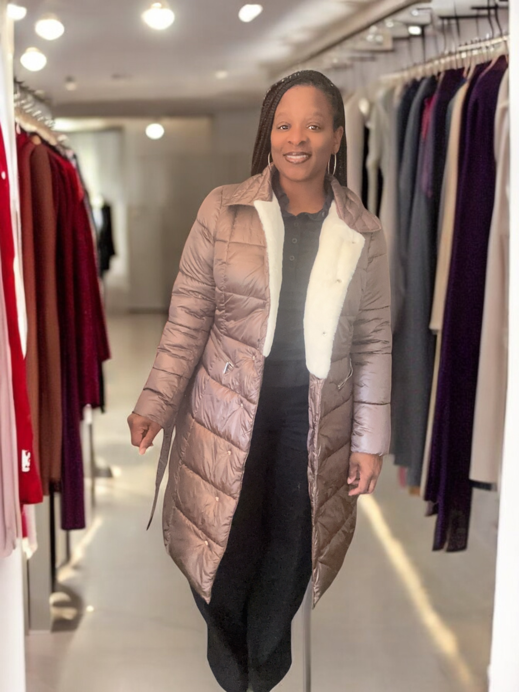 Bubble Trouble Coat Brown