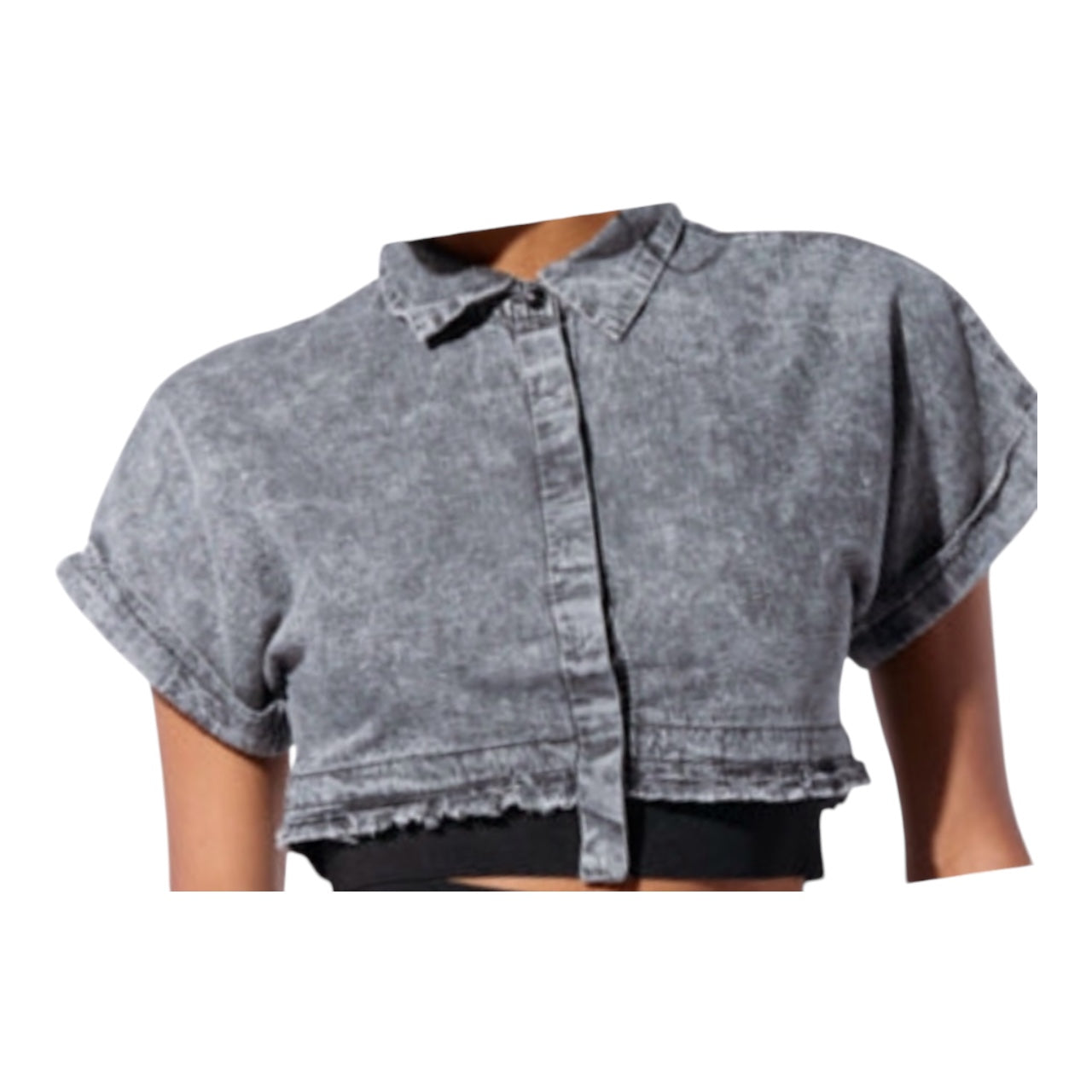 Stone Washed Crop Top