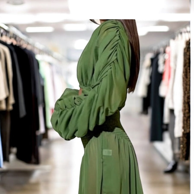 Stack me up Sheer Crop Top Green