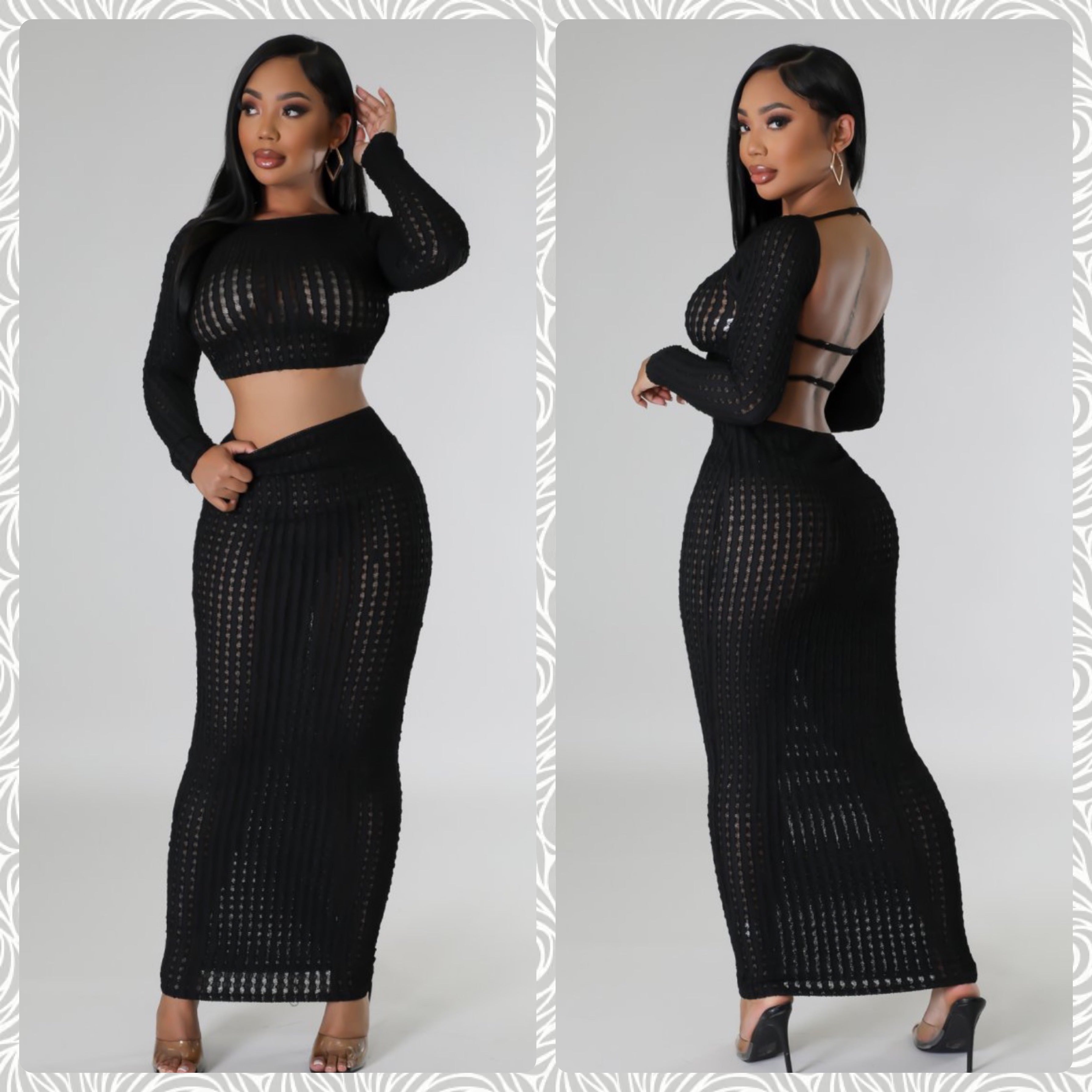 Backout Top with Skirt Set