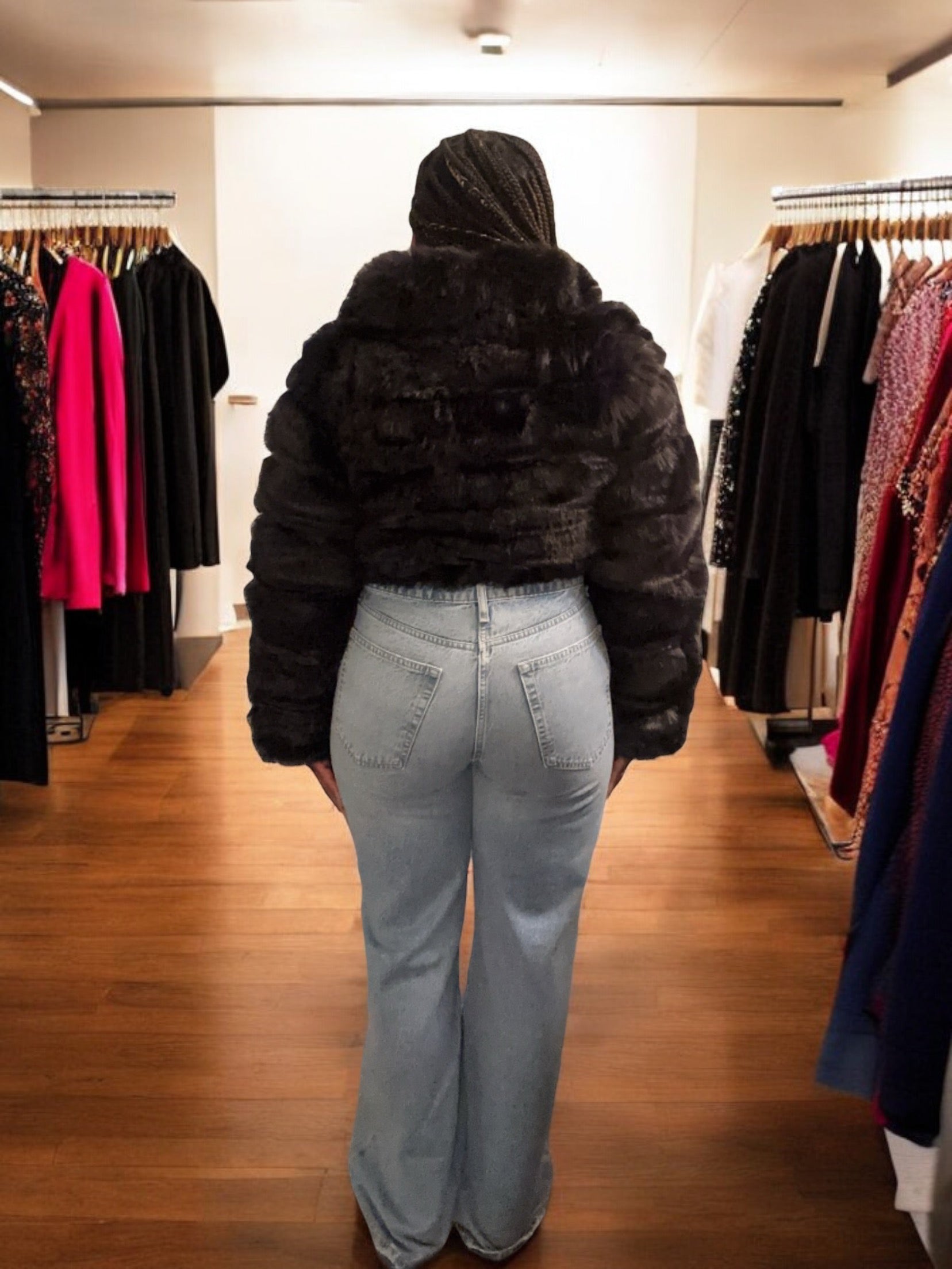 Fur Fur Crop Jacket