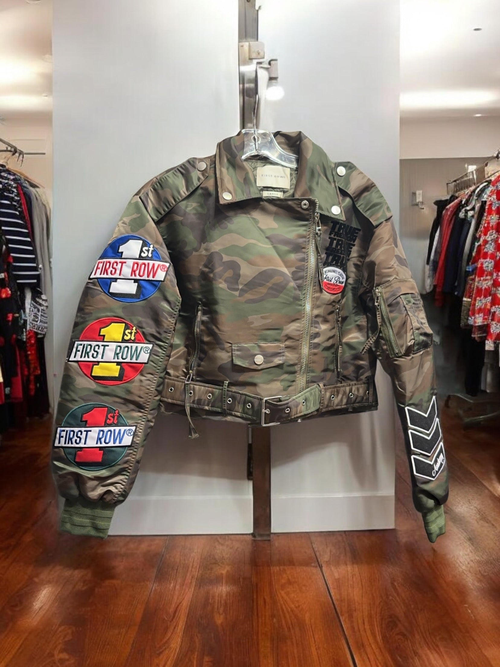 Army Patched Bomber Jacket