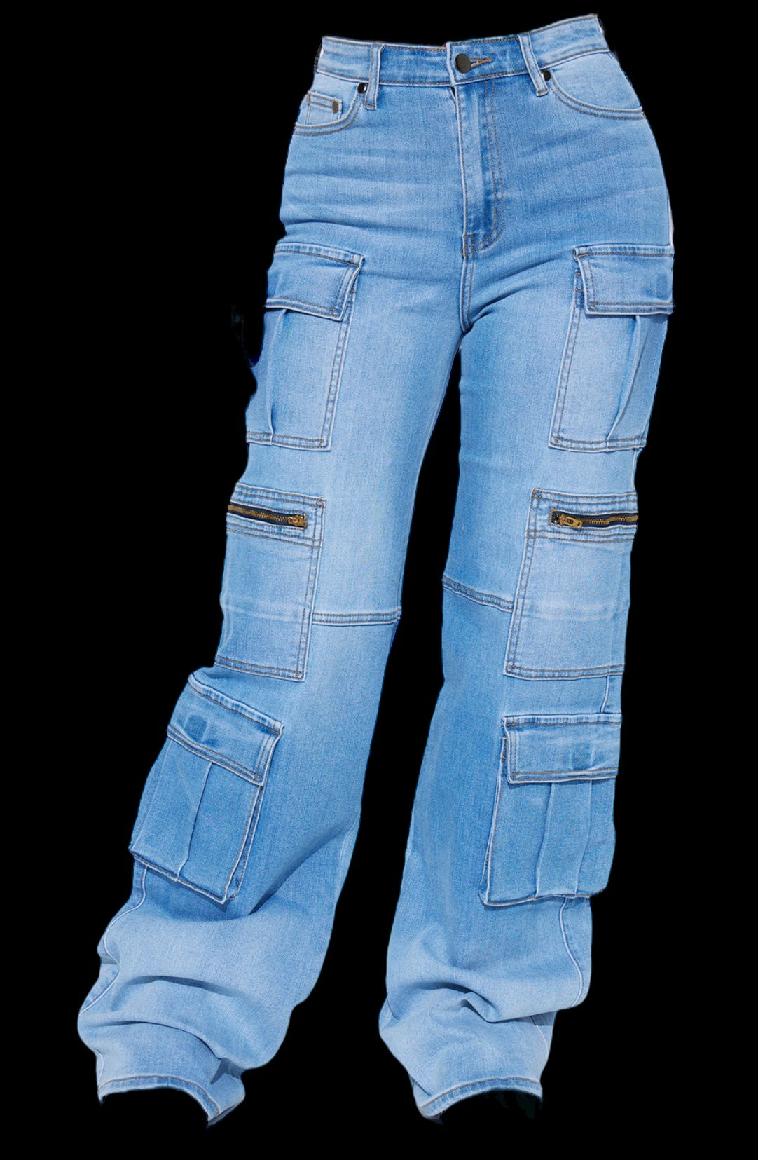 Light Blue Cargo Jeans