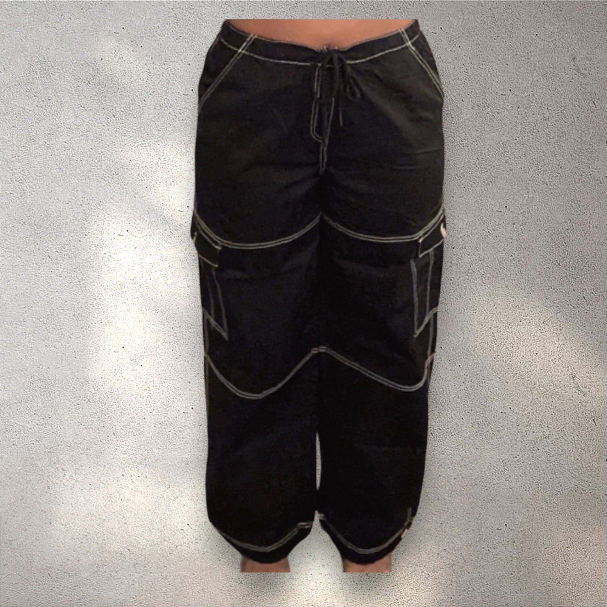 Black Parachute Cargo Pants