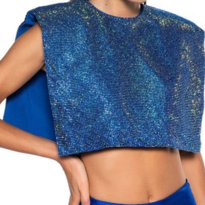 Over your Shoulders Sequin Top